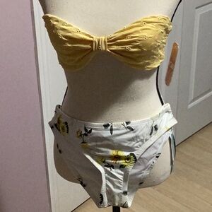Yellow Floral Bikini Set
